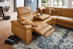 Messina von Polsteria - Ledergarnitur Ausführung rechts dijon