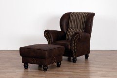 Lennox aus der Kollektion Letz - Chesterfield-Sofa braun-beige