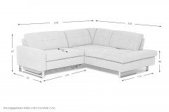 6296 von ALINA - Ecksofa agate-grey rechts