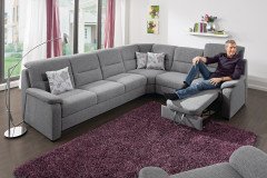 Monroe von Planpolster - Sofagarnitur Variante rechts alu