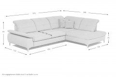 7178 von ALINA - Ecksofa rechts pastel-turquoise