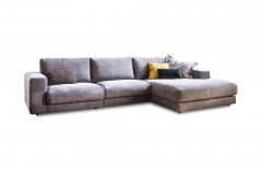 High End von Candy - Ecksofa Ausführung rechts stone