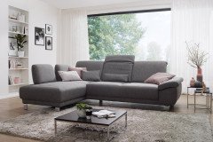Time-PLUS von Dietsch - Ecksofa Variante links platin