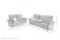 3613 von Carina - Polstergarnitur brandy