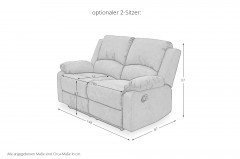 Dayton aus der Kollektion Letz - 3-Sitzer anthrazit