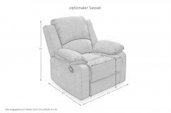 Dayton aus der Kollektion Letz - 3-Sitzer anthrazit