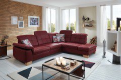 Sucki II von Lebenswert - Polsterecke Ausführung rechts bordeaux