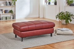 Lester von Polsteria - Ledergarnitur Ausführung rechts bordeaux