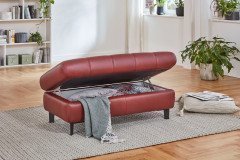 Lester von Polsteria - Ledergarnitur Ausführung rechts bordeaux