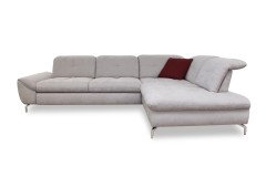 6627 von ALINA - Ecksofa silber rechts