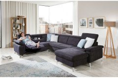 Lava-2.0-XC von Polsteria - Wohnlandschaft links dunkelblau