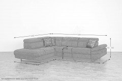 Xara-LE19 von Grant Factory - Ecksofa Ausführung links braun