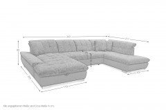 7696 von ALINA - Wohnlandschaft rechts moos-grau