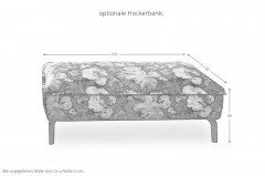 7102 von K+W Polstermöbel - Eckcouch links kaktus