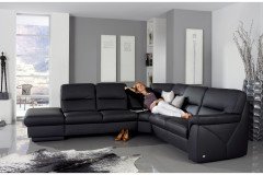 1101 von Himolla - Ledergarnitur schwarz