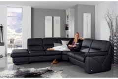 1101 von Himolla - Ledergarnitur schwarz