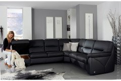 1101 von Himolla - Ledergarnitur schwarz