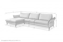 HU-HP19094 von Hukla - Echtledersofa Variante links yellow