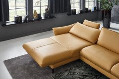 HU-HP19094 von Hukla - Echtledersofa Variante links yellow