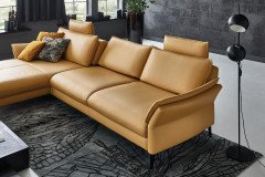 HU-HP19094 von Hukla - Echtledersofa Variante links yellow