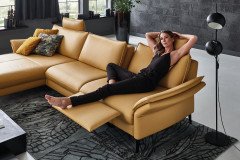 HU-HP19094 von Hukla - Echtledersofa Variante links yellow
