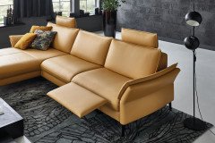 HU-HP19094 von Hukla - Echtledersofa Variante links yellow