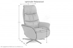 1920 von Himolla - Ledergarnitur rechts aqua