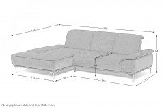 Family Style 5 von Dietsch - Eckcouch Variante links nougat