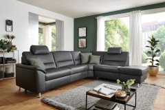 PN-EM19075 von Polinova - Ledersofa Variante rechts charcoal