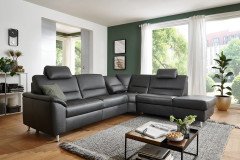 PN-EM19075 von Polinova - Ledersofa Variante rechts charcoal