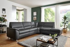 PN-EM19075 von Polinova - Ledersofa Variante rechts charcoal