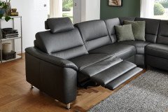 PN-EM19075 von Polinova - Ledersofa Variante rechts charcoal