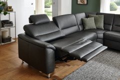 PN-EM19075 von Polinova - Ledersofa Variante rechts charcoal