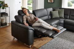 PN-EM19075 von Polinova - Ledersofa Variante rechts charcoal