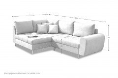Alice von ED-Lifestyle - Eckcouch links light grey