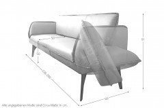 4602 Drive K+W Polstermöbel - Bank in Gelb