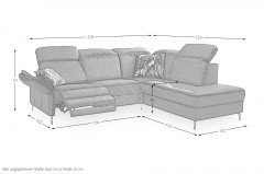 L185 Tulsa von Ponsel - Eckgarnitur rechts nachtblau
