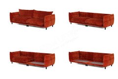Peak von Easy Sofa - Big-Sofa rot-orange