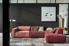 Square-LE21 von Easy Sofa - XXL-Sofa rechts rosa-rot