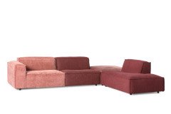 Square-LE21 von Easy Sofa - XXL-Sofa rechts rosa-rot