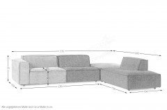 Square-LE21 von Easy Sofa - XXL-Sofa rechts rosa-rot