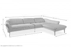 1809 von Himolla - Ecksofa Ausführung rechts olive