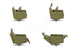 1203 von Himolla - Ecksofa Ausführung links olive