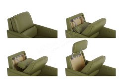 1203 von Himolla - Ecksofa Ausführung links olive