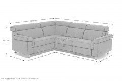 1203 von Himolla - Ecksofa Ausführung links olive