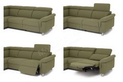 1203 von Himolla - Ecksofa Ausführung links olive