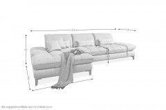 Carolina-C-XC von Poco - Ecksofa Variante links altrosa