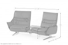 4905 von Himolla - Trapez-Sofa espresso