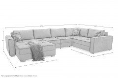 Bozen aus der Kollektion Letz - Polstergarnitur Variante rechts braun