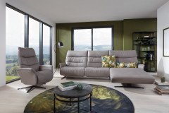 4050 von Himolla - Ledersofa Ausführung rechts eisen